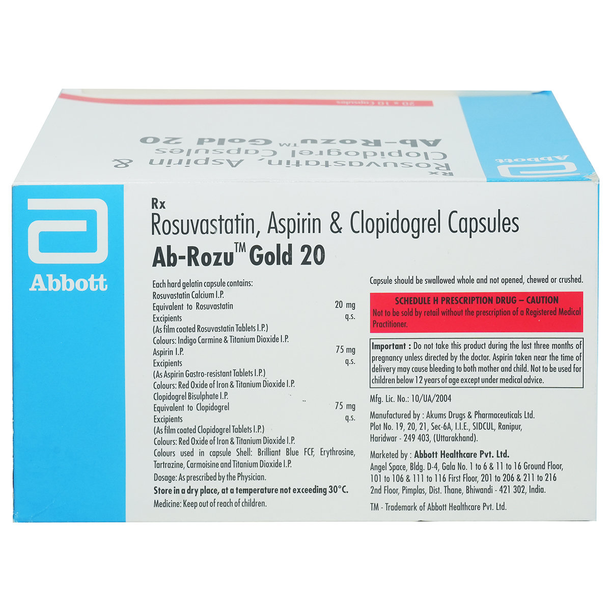 AB-Rozu Gold 20 Capsule 10's, Pack of 10 CapsuleS AB-Rozu Gold 20 Capsule 10's, Pack of 10 CapsuleS