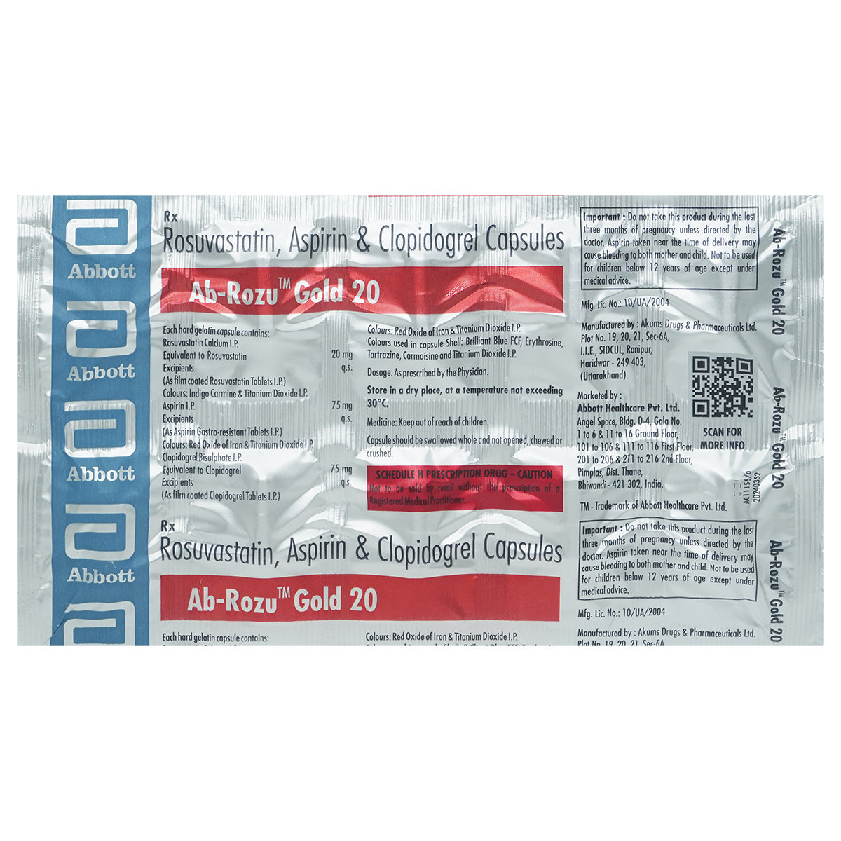 AB-Rozu Gold 20 Capsule 10's, Pack of 10 CapsuleS AB-Rozu Gold 20 Capsule 10's, Pack of 10 CapsuleS