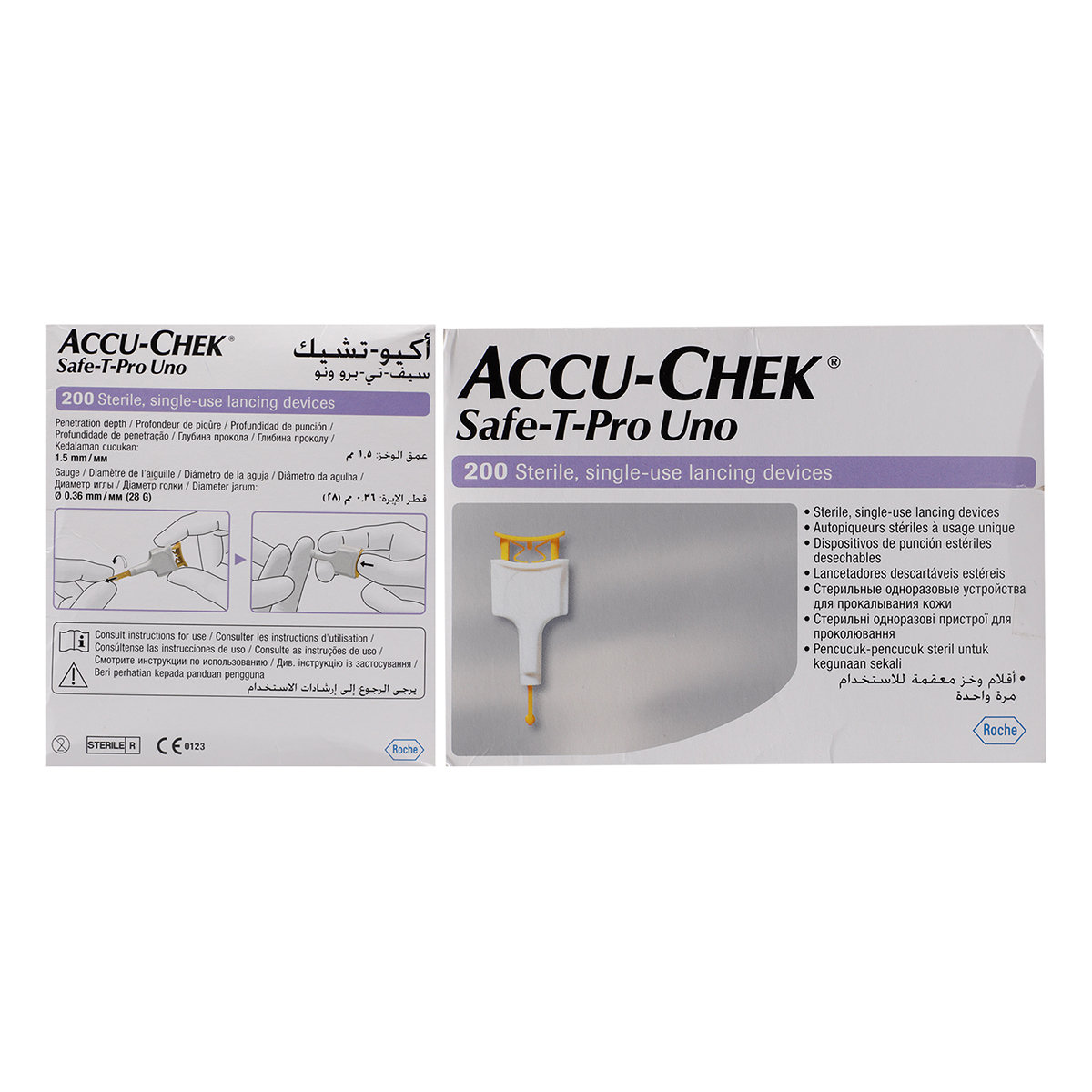 Accu-Chek Safe-T-Pro Uno Lancets, 200 Count, Pack of 200 Accu-Chek Safe-T-Pro Uno Lancets, 200 Count, Pack of 200