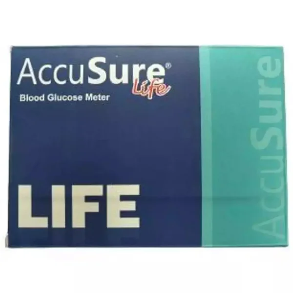 Accusure Life Blood Glucometer with 25 strips, 1 Kit, Pack of 1