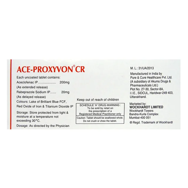 Ace-Proxyvon CR Tablet 10's