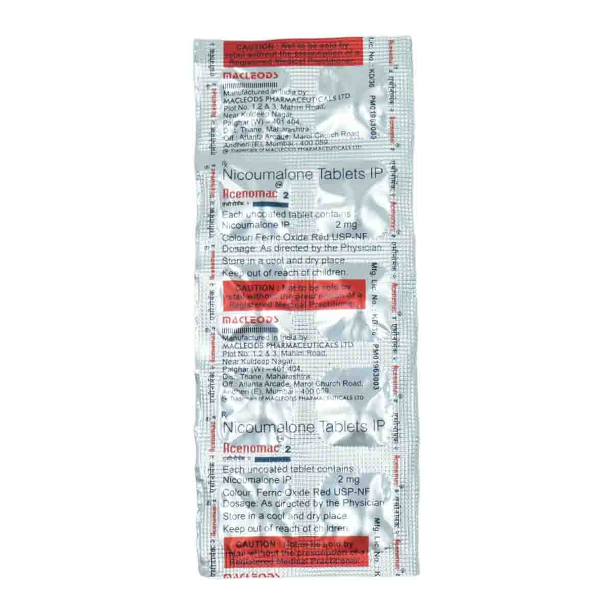 Acenomac 2 Tablet 10's, Pack of 10 TabletS Acenomac 2 Tablet 10's, Pack of 10 TabletS