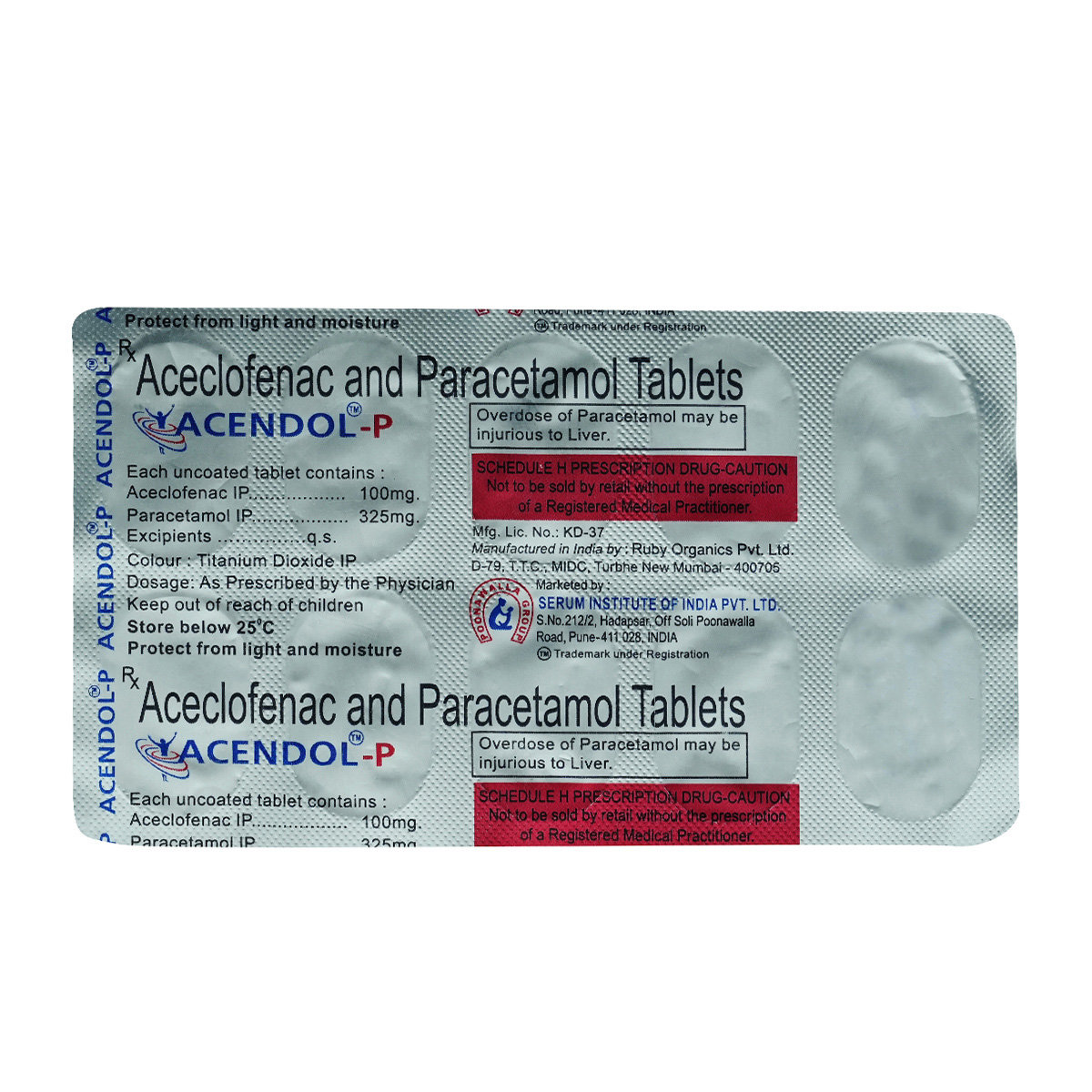 Acendol-P Tablet 10's, Pack of 10 TabletS Acendol-P Tablet 10's, Pack of 10 TabletS