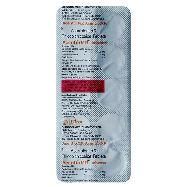 Acentio MR 4 Tablet 10's, Pack of 10 TABLETS