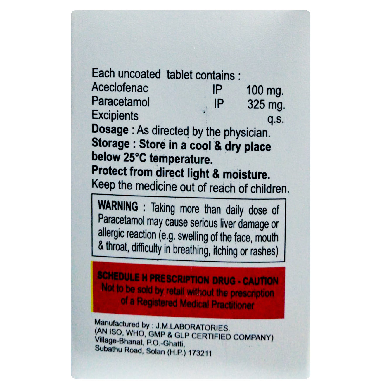 Aceclop-P Tablet 10's, Pack of 10 TABLETS Aceclop-P Tablet 10's, Pack of 10 TABLETS