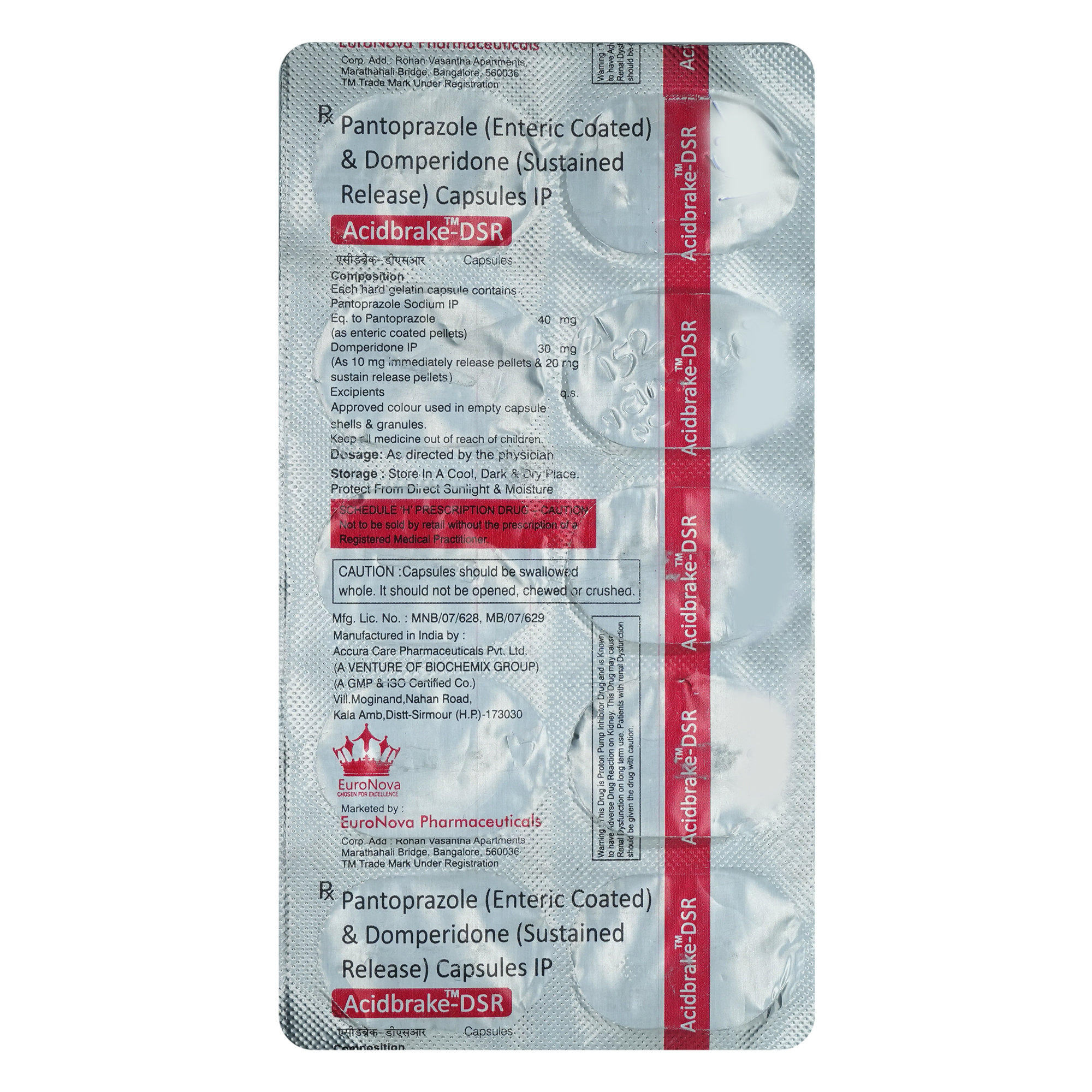 Acidbrake-DSR Capsule 10's, Pack of 10 CapsuleS Acidbrake-DSR Capsule 10's, Pack of 10 CapsuleS