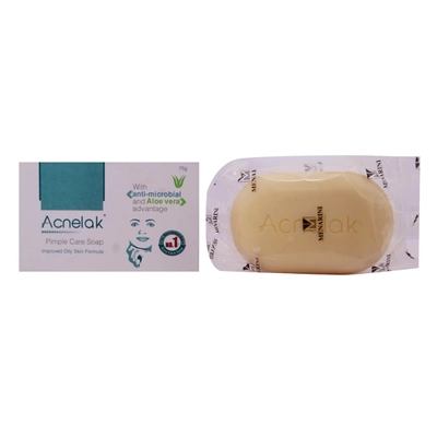 Acnelak Soap 75 gm | Aloe Vera | Pimple Care Soap | For Oily Skin, Pack of 1