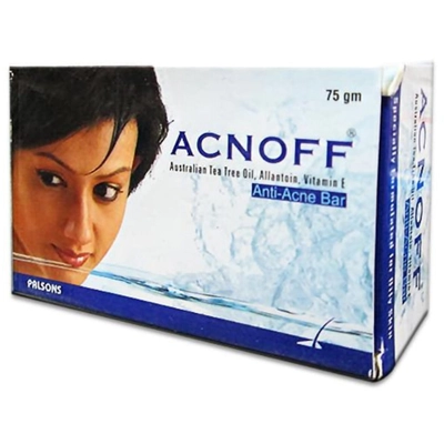 Acnoff Soap 75 gm | Enriched With Autralian Tea Tree Oil, Vitamin E &amp; Allantoin | Control Acne Relapse | For Oily Skin, Pack of 1