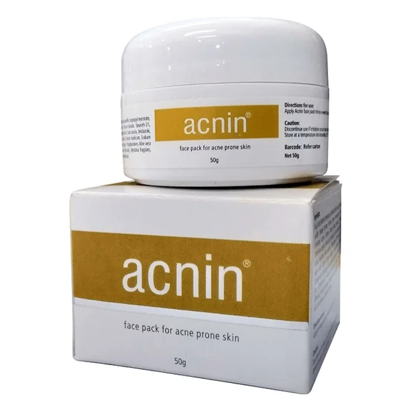 Acnin Face Pack 50 gm | Controls Oil, Acne &amp; Pimple | Tightens Pore | For Acne Prone Skin, Pack of 1