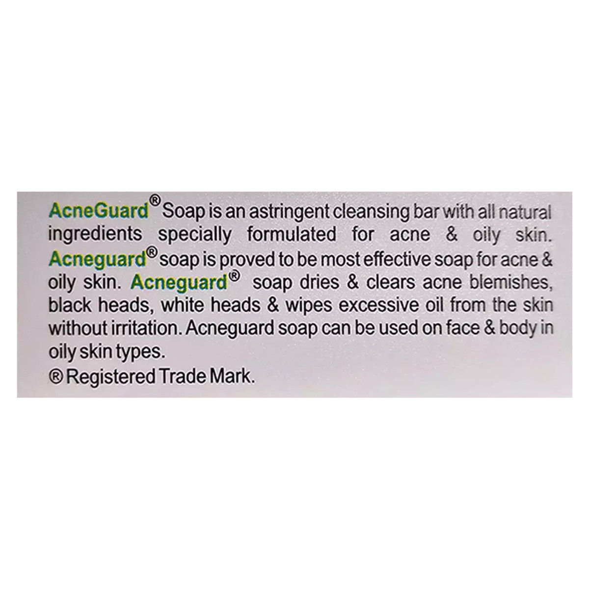 Acneguard Soap 75 gm | With Vitamin E, Australian Tea Tree Oil & Allantoin | Fights Acne | Clear Acne Blemishes, Blackhead | For Acne & Oily Skin, Pack of 1 Acneguard Soap 75 gm | With Vitamin E, Australian Tea Tree Oil & Allantoin | Fights Acne | Clear Acne Blemishes, Blackhead | For Acne & Oily Skin, Pack of 1