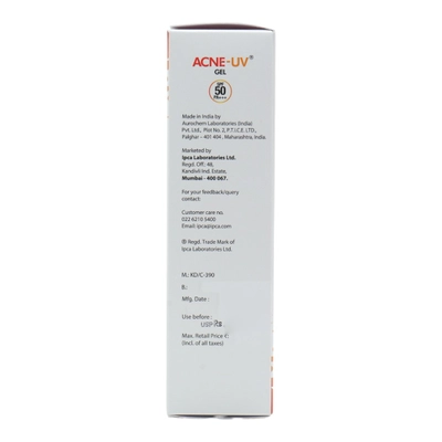 Acne UV SPF 50 Gel 50 gm, Pack of 1