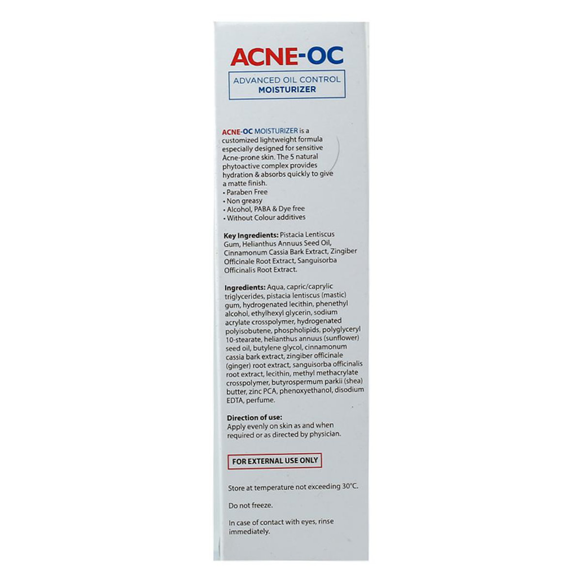 Acne-OC Moisturizer Cream 75 gm | With Natural Phyto Active Complex | Provides Hydration | Controls Oil | Minimize Pore Size | Lightweight & Non Greasy Formula | For Sensitive Acne Prone Skin, Pack of 1 Acne-OC Moisturizer Cream 75 gm | With Natural Phyto Active Complex | Provides Hydration | Controls Oil | Minimize Pore Size | Lightweight & Non Greasy Formula | For Sensitive Acne Prone Skin, Pack of 1