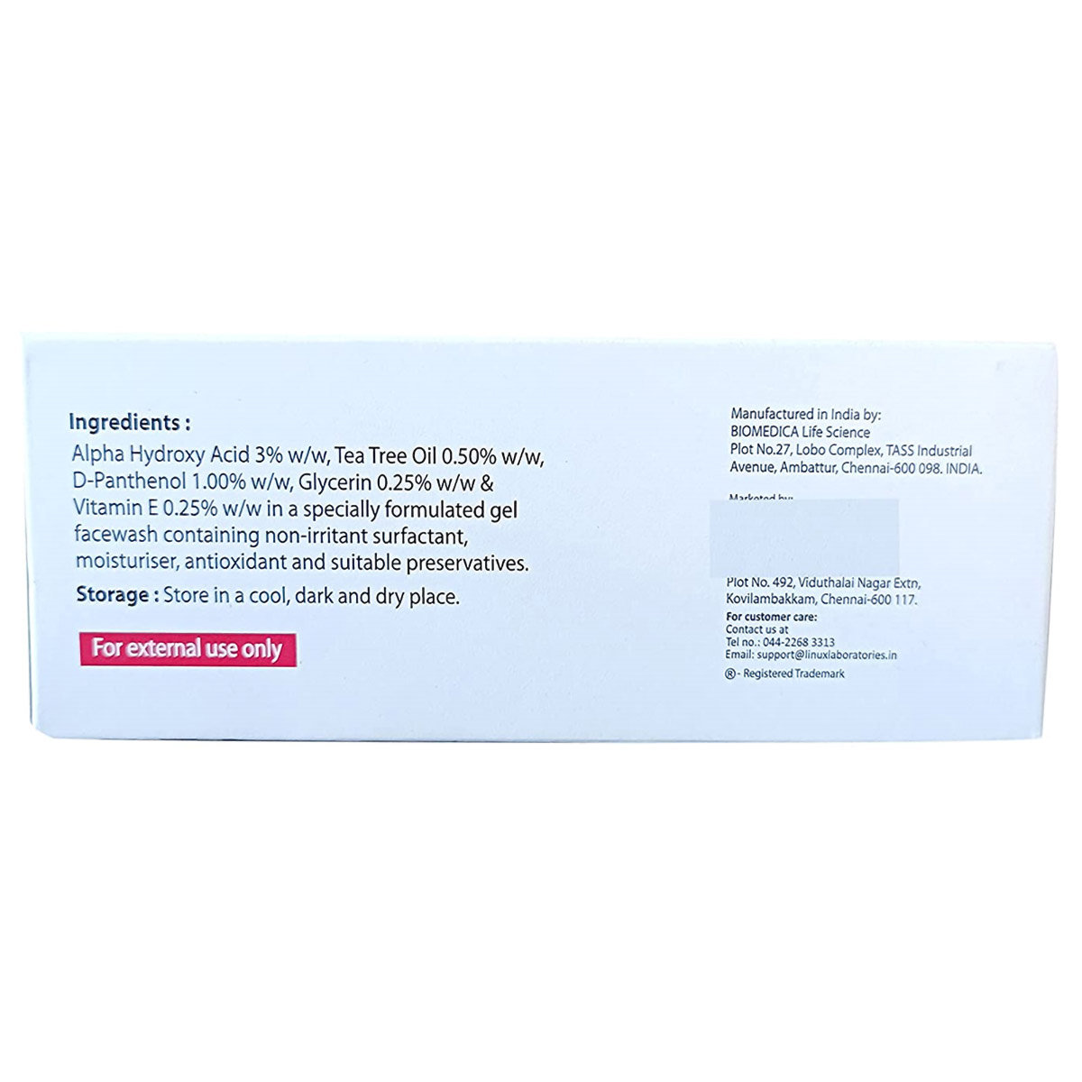 Acnestal Face Wash 100 ml, Pack of 1 Acnestal Face Wash 100 ml, Pack of 1