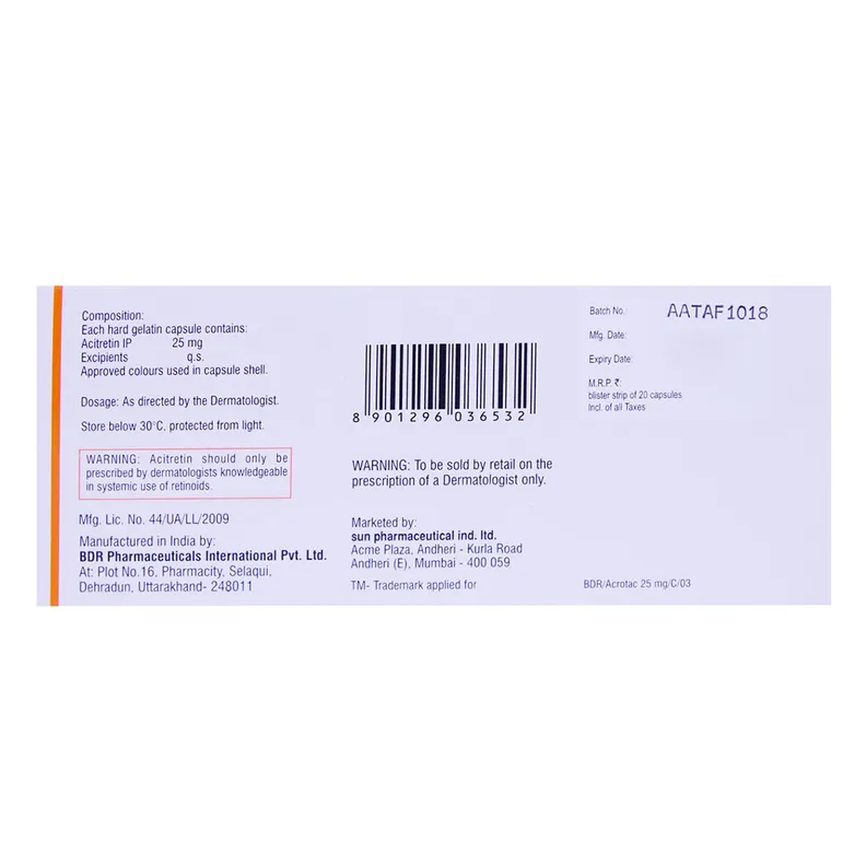 Buy Acrotac 25 mg Capsule online | Uses, Side Effects, Price and ...