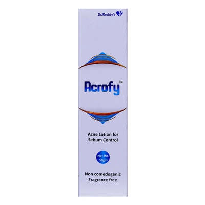 Acrofy Acne Lotion 50 gm | Controls Sebum | Provides Excellent Moisturisation | For Acne Prone Oily Skin, Pack of 1