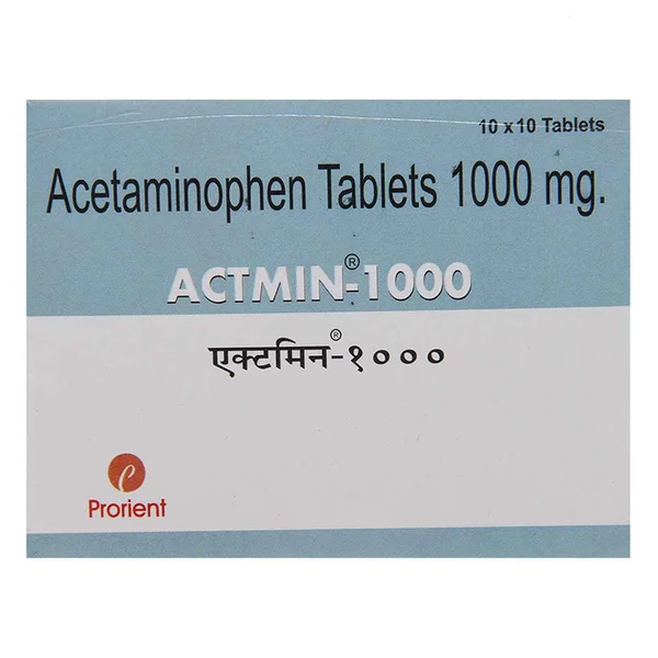 Actmin 1000 mg Tablet 10's, Pack of 10 TabletS