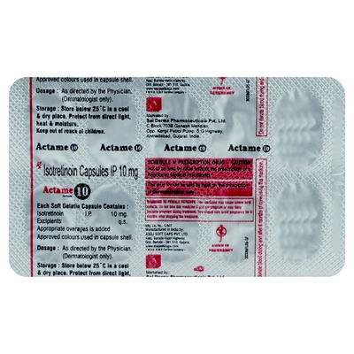 Actame 10 mg Capsule 10's, Pack of 10 IndiaS