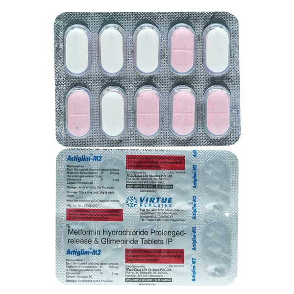 Actiglim-M2 Tablet 10's, Pack of 10 TabletS