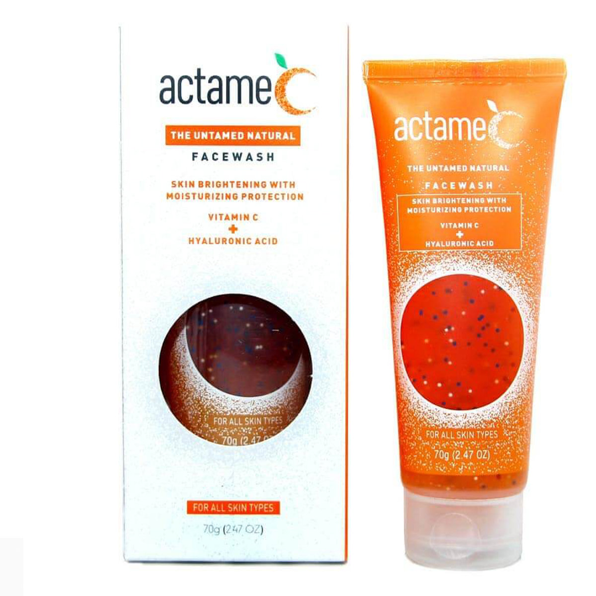 Actame C Face Wash 70 gm | Vitamin C & Hyaluronic Acid | Skin Brightening Face Wash | For All Skin Type, Pack of 1 Actame C Face Wash 70 gm | Vitamin C & Hyaluronic Acid | Skin Brightening Face Wash | For All Skin Type, Pack of 1