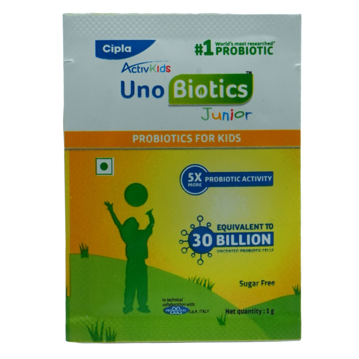Activkids UnoBiotics Junior Sugar Free Probiotics Sachet 1 gm, Pack of 1 SACHET Activkids UnoBiotics Junior Sugar Free Probiotics Sachet 1 gm, Pack of 1 SACHET