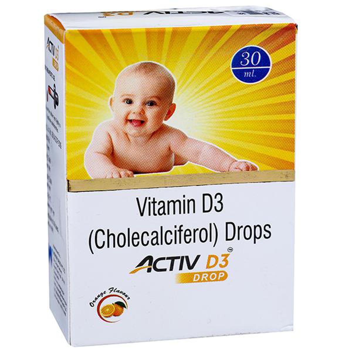 Buy Activ D3 800IU Orange Flavour Oral Drops 30 ml Online