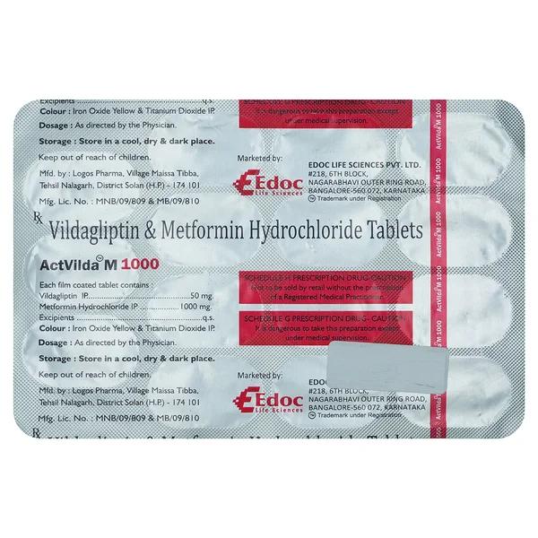 Actvilda M 1000Mg Tablet 15'S