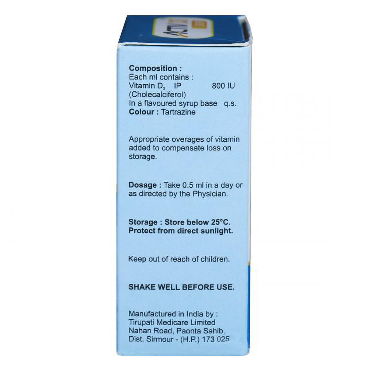 Activ D3 800Iu Paed Drops 15 ml, Pack of 1 Activ D3 800Iu Paed Drops 15 ml, Pack of 1