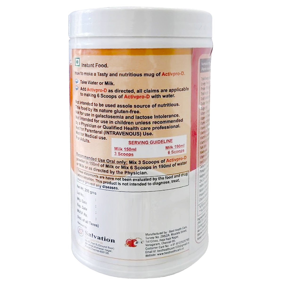 Activ Pro-D Diabetic American Ice Cream Powder 200 gm, Pack of 1 Activ Pro-D Diabetic American Ice Cream Powder 200 gm, Pack of 1