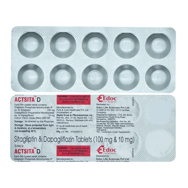 Actsita D Tablet 10's, Pack of 10