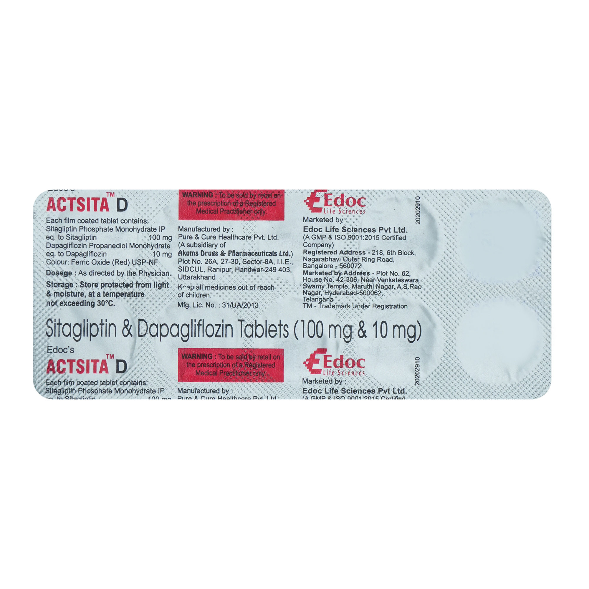 Actsita D Tablet 10's, Pack of 10 Actsita D Tablet 10's, Pack of 10