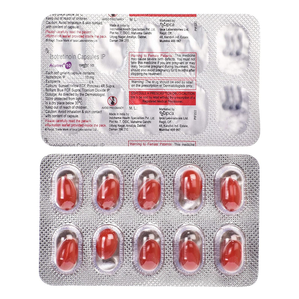 Acutret 10 Capsule 10's, Pack of 10 CAPSULES Acutret 10 Capsule 10's, Pack of 10 CAPSULES