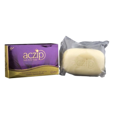 Aczip Soap 75 gm | Vitamin E, Allantoin, Tea Tree Oil &amp; Titanium dioxide | Fight Acne, Blemishes , Blackhead | Anti Microbial Action | For Acne Prone &amp; Oily Skin, Pack of 1