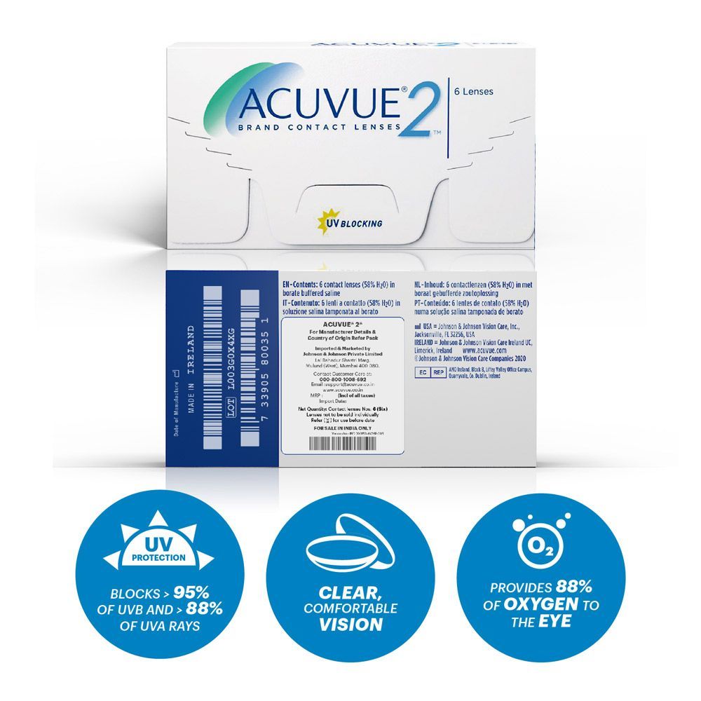 Acuvue2 Contact Lenses .7 + 2.75 RX, 6's, Pack of 1 Acuvue2 Contact Lenses .7 + 2.75 RX, 6's, Pack of 1