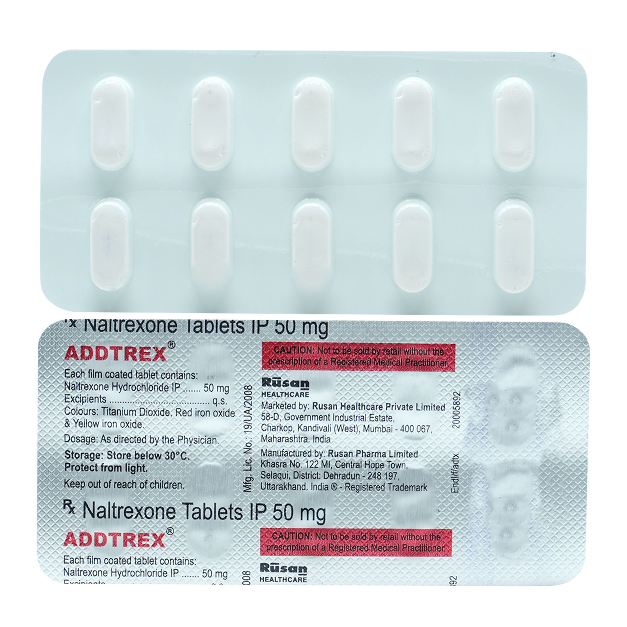 Buy Addtrex 50 mg Tablet 10's Online