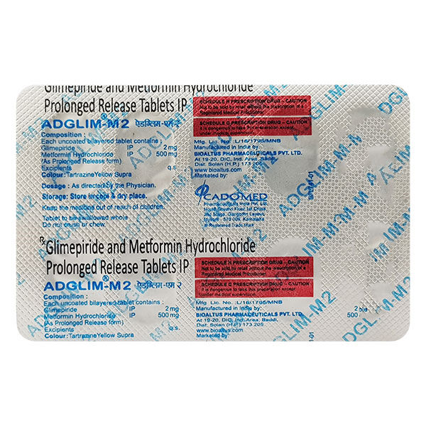 Adglim M 2 Tablet Uses, Side Effects, Price Apollo Pharmacy
