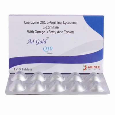 AD-Gold Q10 Tablet 10's, Pack of 10