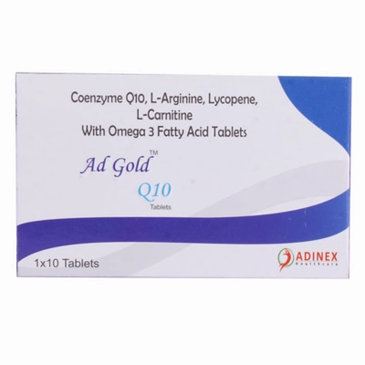 AD-Gold Q10 Tablet 10's, Pack of 10