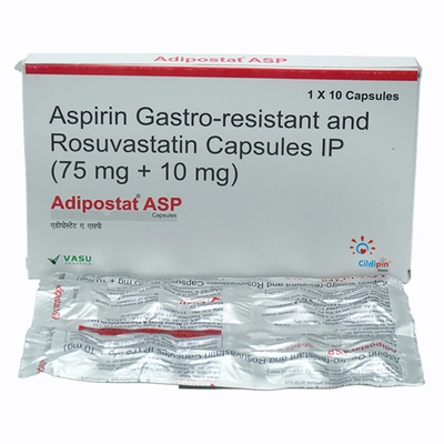 Adipostat ASP 10 mg/75 mg Capsule 10's, Pack of 10 CapsuleS