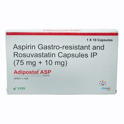 Adipostat ASP 10 mg/75 mg Capsule 10's, Pack of 10 CapsuleS