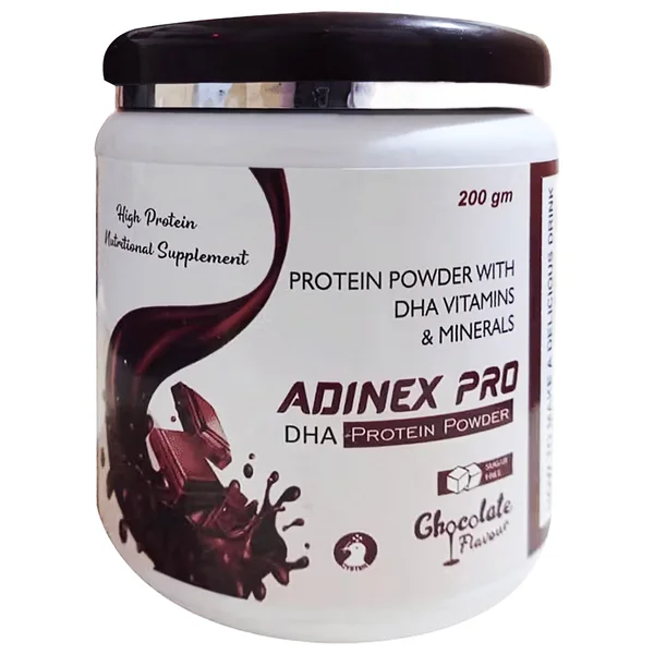 Adinex Pro Dha S/F Chocolate Flav Protein Powder 200Gm