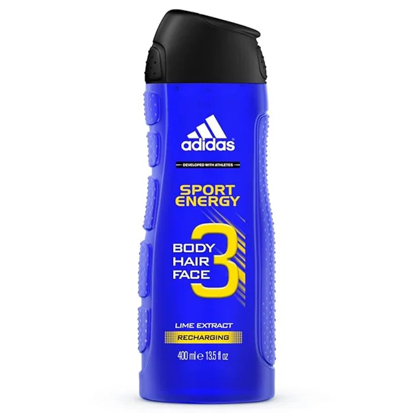 Adidas Sport Energy Body Wash 400 ml | With Lime Extract | For Body, Hair &amp; Face, Pack of 1