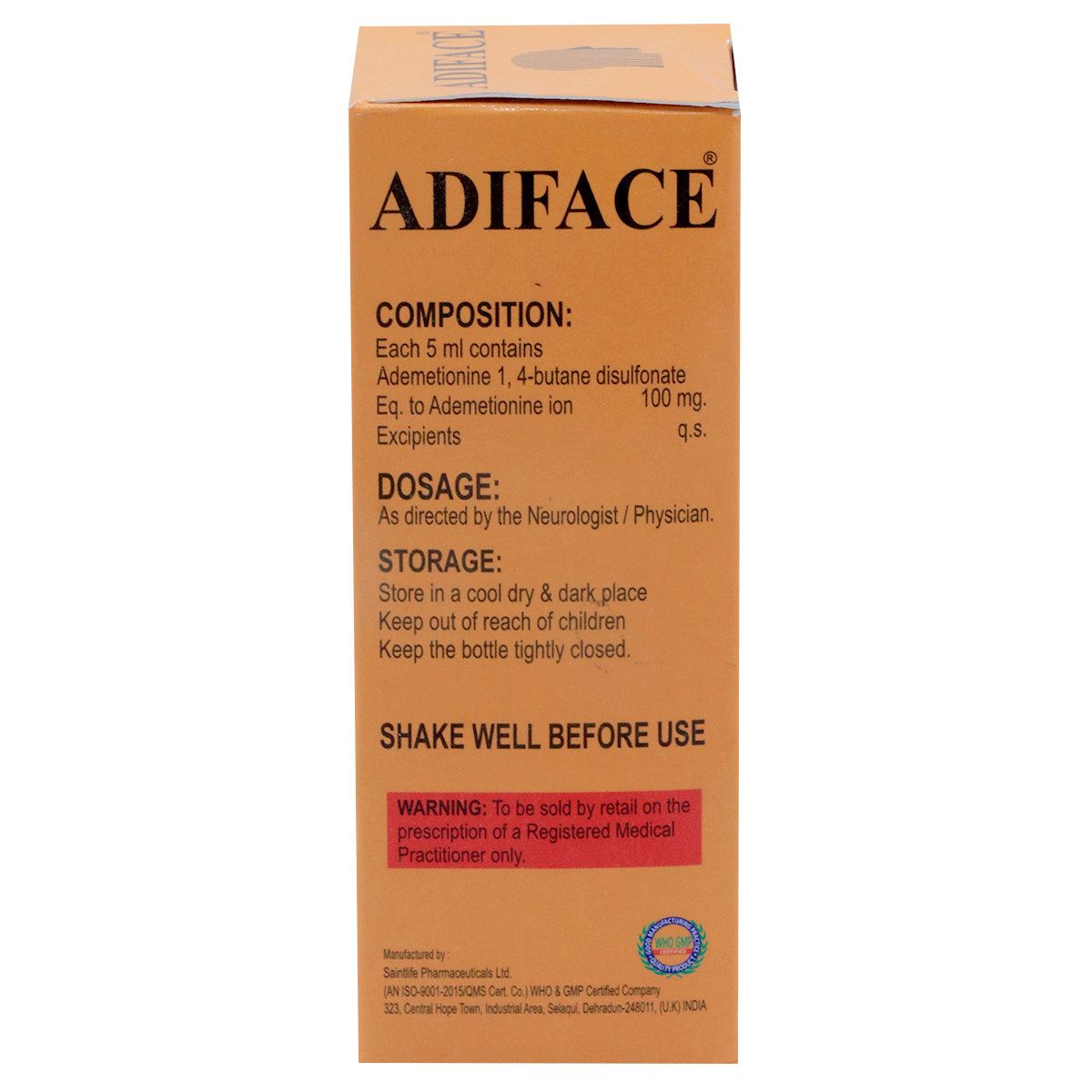 Adiface Oral Solution 100 ml, Pack of 1 Adiface Oral Solution 100 ml, Pack of 1