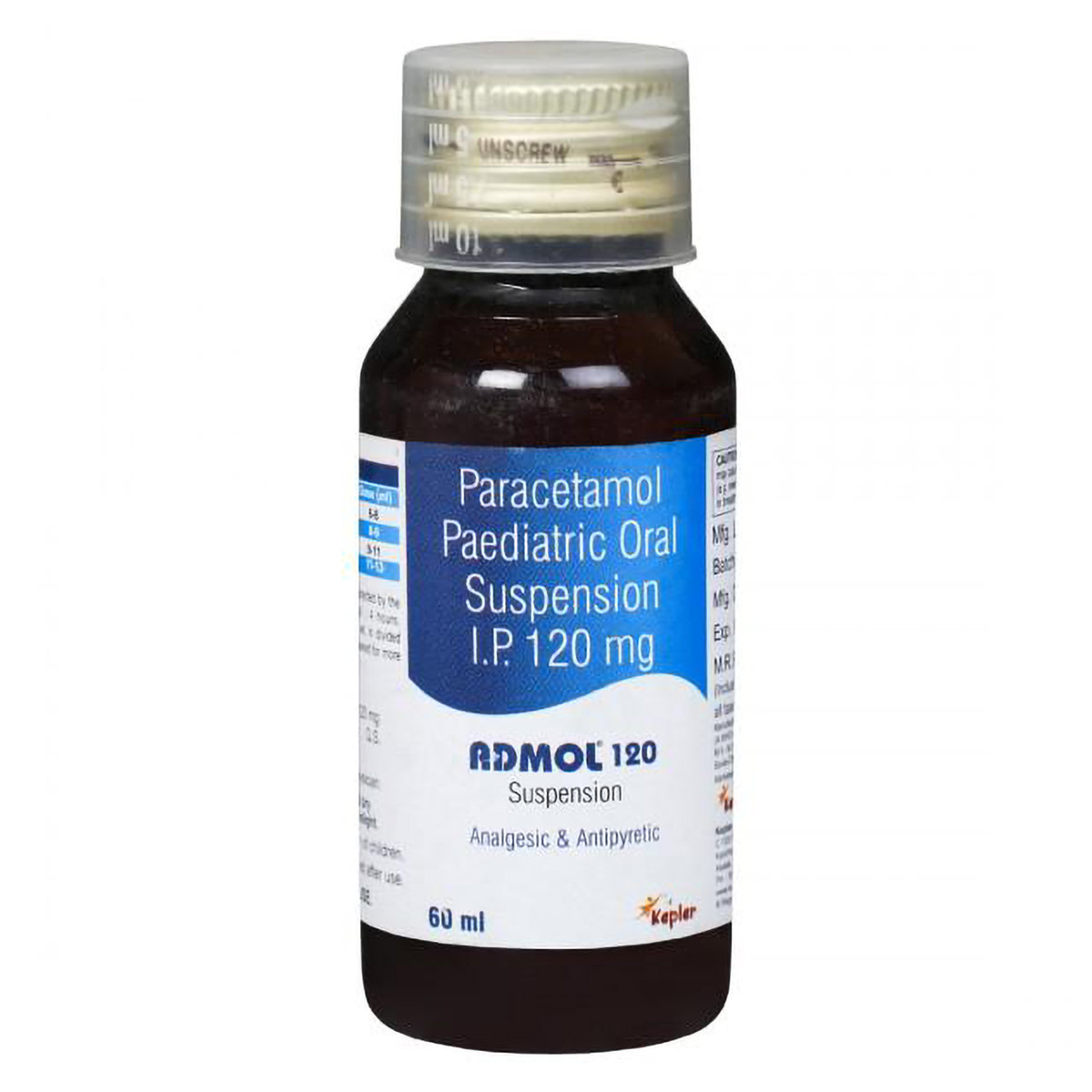 Admol 120 Paed Oral Suspension 60 ml, Pack of 1 Suspension Admol 120 Paed Oral Suspension 60 ml, Pack of 1 Suspension