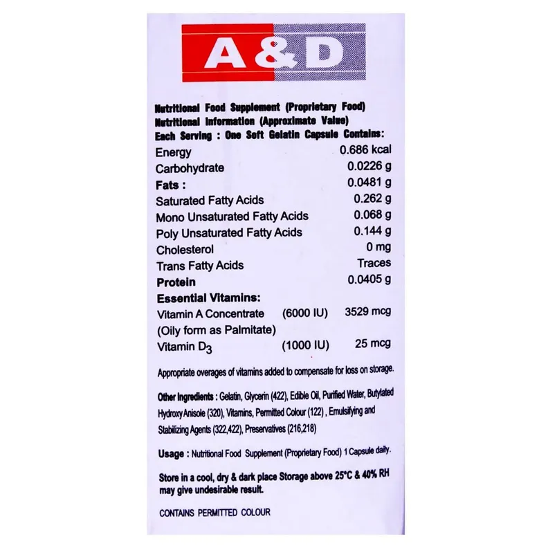 Buy A & D Capsule | 19 Minutes Delivery | Apollo Pharmacy