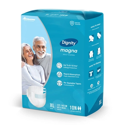 Dignity Adult Diapers XL, 10 Count, Pack of 1