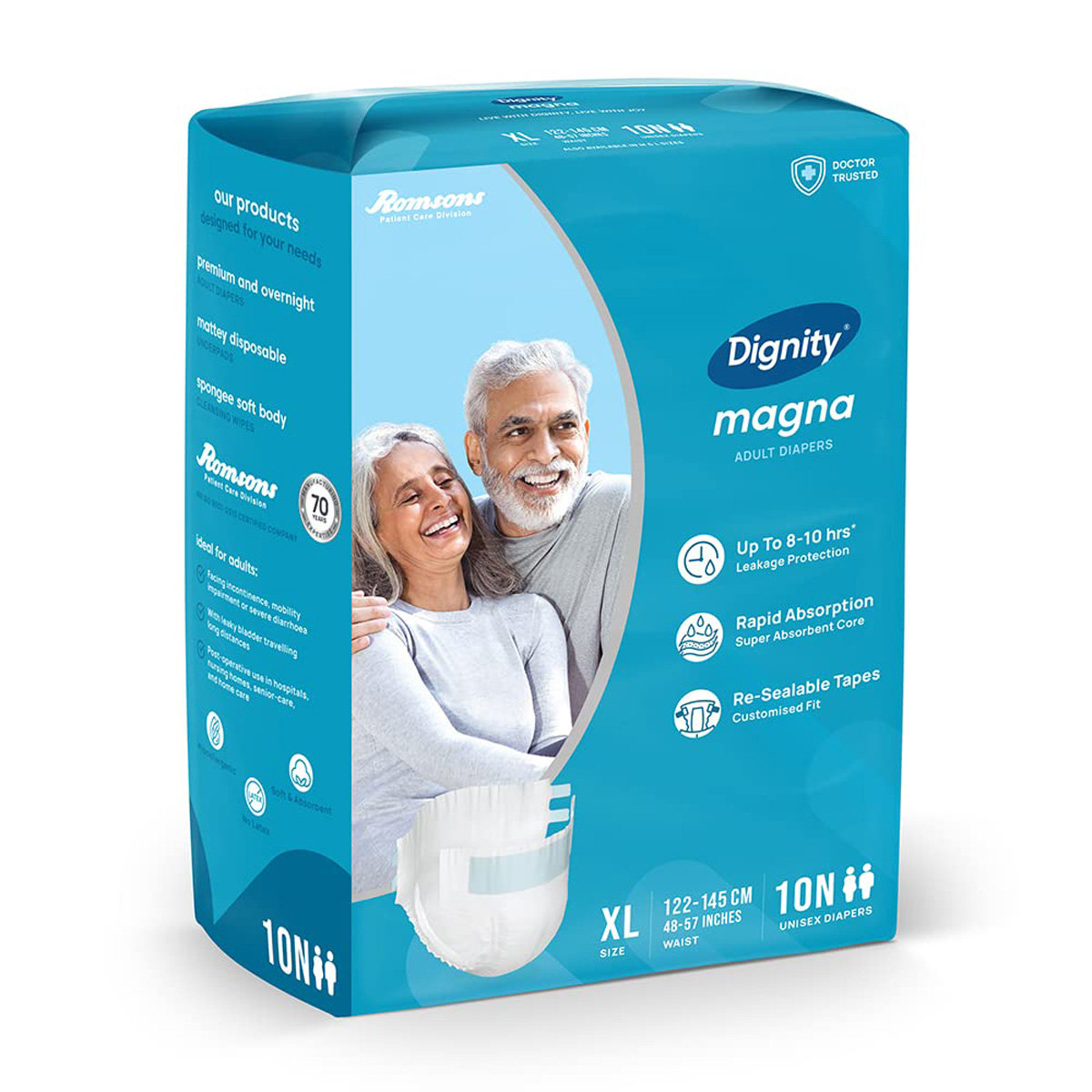 Dignity Adult Diapers XL, 10 Count, Pack of 1 Dignity Adult Diapers XL, 10 Count, Pack of 1