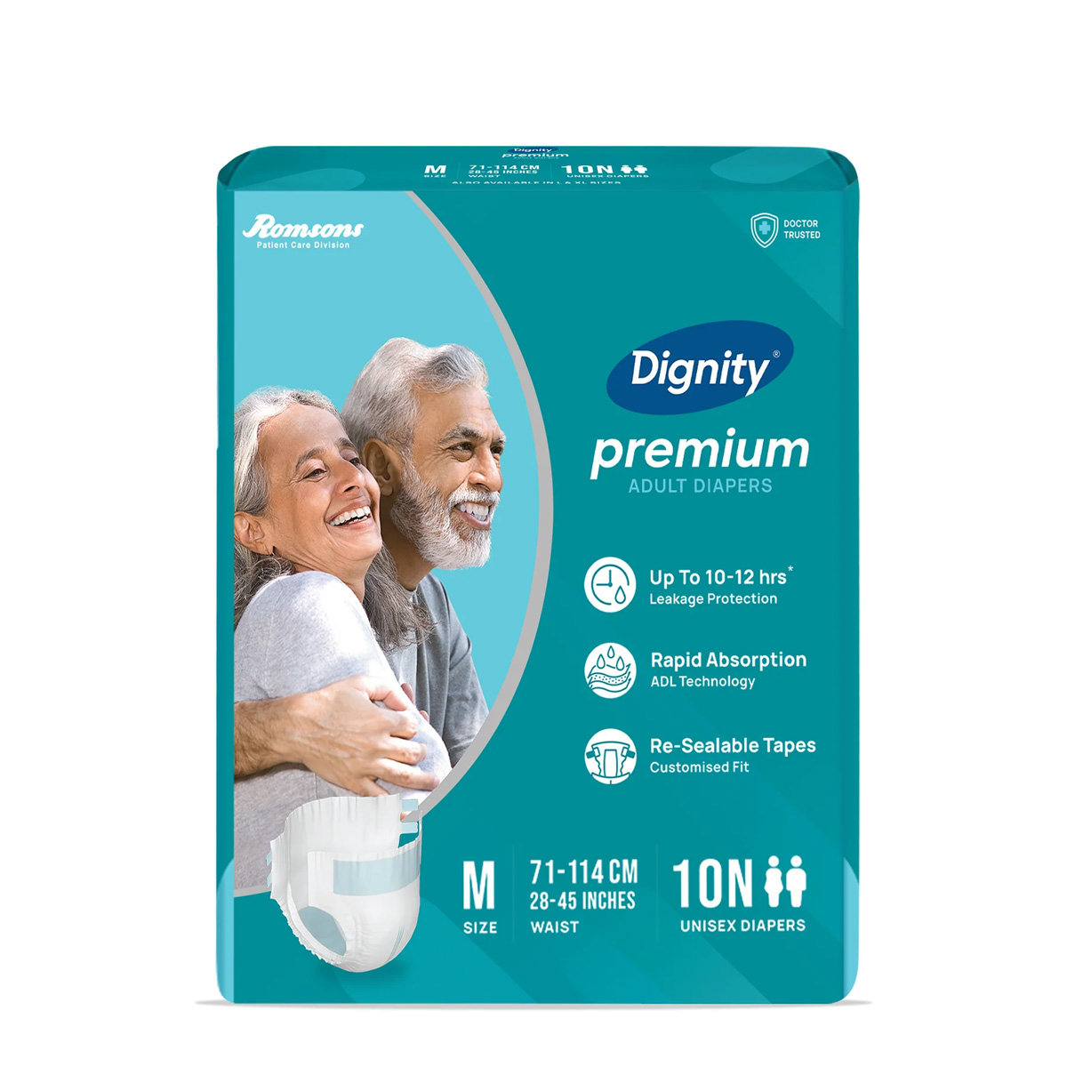 Dignity Adult Diapers Medium, 10 Count, Pack of 1 Dignity Adult Diapers Medium, 10 Count, Pack of 1