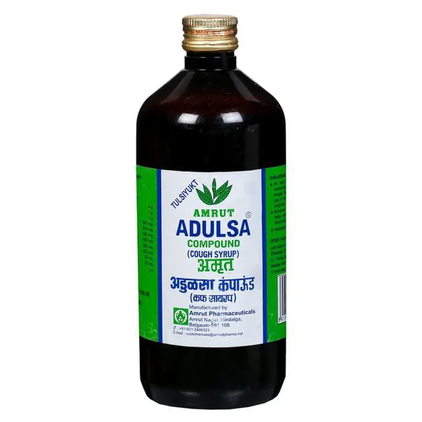 Adulsa Compound Cough Syrup 450 ml, Pack of 1