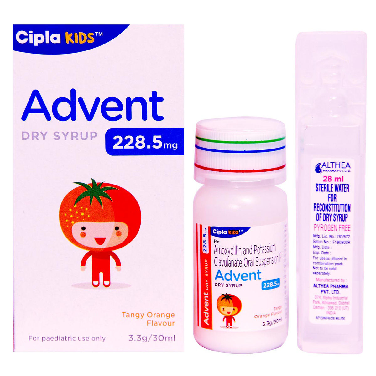 Buy Advent 228.5 mg Dry Syrup 30 ml Online