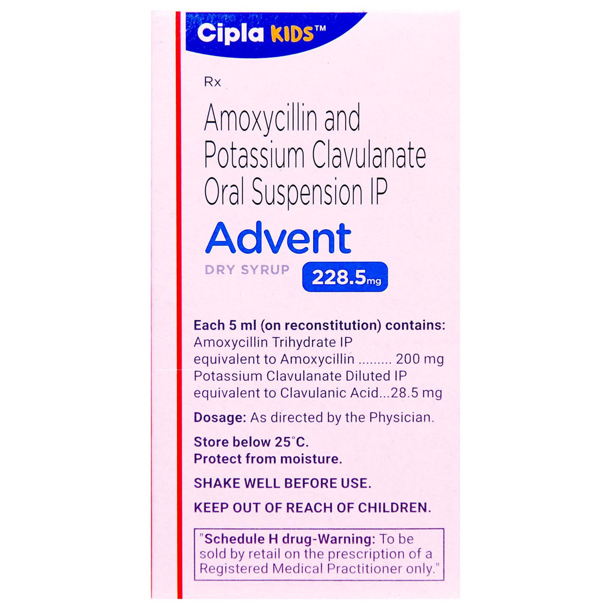 Advent 228.5 mg Tangy Orange Flavour Dry Syrup 30 ml, Pack of 1 Syrup Advent 228.5 mg Tangy Orange Flavour Dry Syrup 30 ml, Pack of 1 Syrup